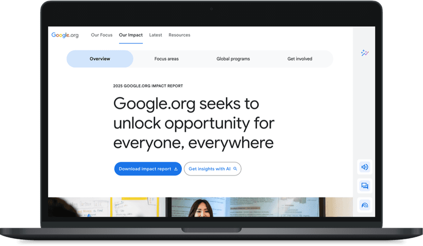 Google.org Impact Report website